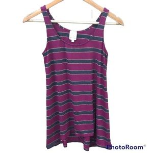 Ella Moss magenta striped soft rayon tank top RUNS LARGE